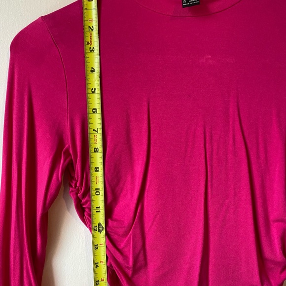 Free With Purchase Pink Turtle Neck Runched Long Sleeve Medium - Picture 6 of 8